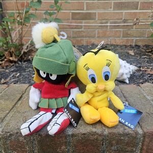 Warner Bros. Looney Tunes Tweety & Marvin the Martian Bean Bag Plush Duo